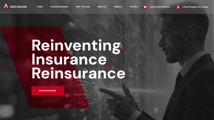 Arcadian Corp website homepage screenshot