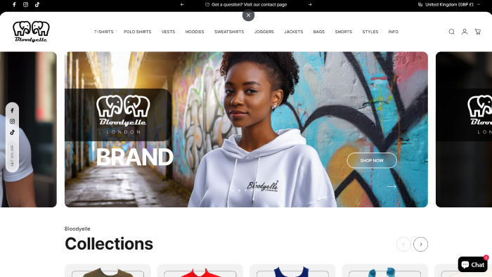 Bloody Elle website homepage screenshot