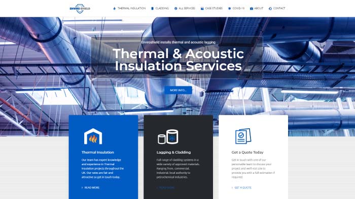EnviroShield website homepage screenshot