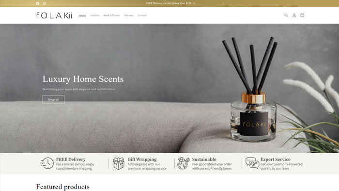 Folakii website homepage screenshot