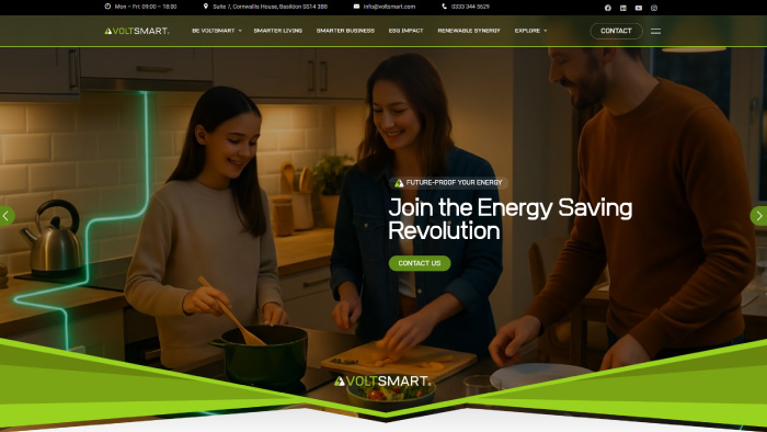VoltSmart website homepage screenshot