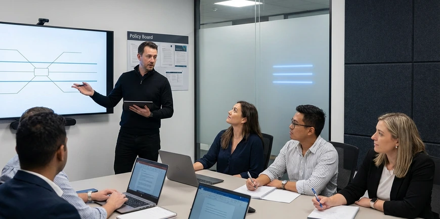 SMB onboarding and governance visual