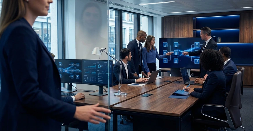 Motif connected workflow visual