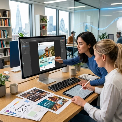 Social media content planning visual