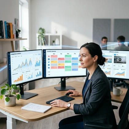 Social media post creation visual